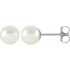 Simple yet breathtaking, these pearl stud earrings are perfect for any occasion.