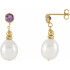 Add these cute pearl & amethyst earrings to your wonderful collection.