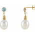 Add these cute pearl & swiss blue topaz earrings to your wonderful collection.