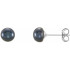 Perfect worn alone, these black freshwater cultured pearl stud earrings make a classic statement.