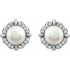 An enchanting choice for any occasion, these beautiful pearl & diamond stud earrings suit her classic style.