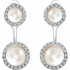 An enchanting choice for any occasion, these beautiful pearl & diamond drop earrings suit her classic style.