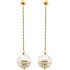 Step into the world of chic sophistication with these stunning pearl drop earrings.