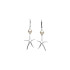 Pearl Starfish Lever Back Earrings In Sterling Silver