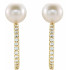 These delicate-looking and elegant pearl yellow gold hoop earrings are a sure bet to class up your favorite ensembles!