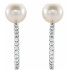 These delicate-looking and elegant pearl platinum hoop earrings are a sure bet to class up your favorite ensembles!