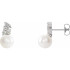 Add these cute pearl & diamond drop earrings to your wonderful collection.