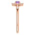 Natural Amethyst & 1/6 CTW Diamond Halo-Style Ring In 14K Rose Gold