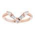 Bask in the glow and chic shimmer of this on-trend diamond "V" ring.