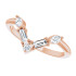 Bask in the glow and chic shimmer of this on-trend diamond "V" ring.