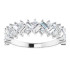 Honor your special day with this exceptional diamond anniversary band. Expertly crafted in 14K white gold, this exquisite choice showcases thirty sparkling diamonds, each boasting a color rank of G-H-I and clarity of SI2-SI3. Captivating with 9/10 ct. t.w. of diamonds and a bright polished shine, this ring adds shimmer to her bridal look.