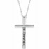 Faith and fashion meet in this cross pendant. A meaningful and significant gift for that special person who is not afraid to show the love for their faith. 