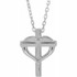 This youth cross with heart 15 inch necklace has an elegant design in platinum. Pendant measures 13.32x9.97 mm and has a bright polish to shine.