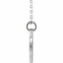 Pierced Cross Disc 16-18" Necklace In Sterling Silver