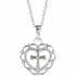 This heart with cross youth 16-18" adjustable necklace has an elegant design in 14K White Gold. Pendant measures 15.50x11.70mm and has a bright polish to shine.