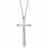 The elongated cross pendant will bring your faith close to your heart.  A meaningful and significant gift for that special person who is not afraid to show the love for their faith. Polished to a brilliant shine.