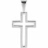 Proudly display your faith with this fabulous pendant! This cross pendant is fashioned from warm sterling silver and can be perfectly paired with a chain of your choice. This cross pendant will be the perfect addition to your jewelry collection! Cross measures 13.50mm long x 9.50mm wide. 