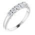 14K White 3/8 CTW Natural Diamond Anniversary Band