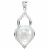 A splendid addition to any attire, this pearl and diamond halo-style pendant is a beautiful look she’ll turn to often.