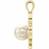 Modern and alluring, this pearl pendant is destined to be admired. Created in 14k yellow gold, this sumptuous style showcases a luminous 6.0-6.5mm cultured freshwater pearl. Polished to a brilliant shine.