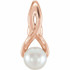 Modern and alluring, this freeform pearl pendant is destined to be admired. Created in 14K rose gold, this sumptuous style showcases a luminous 6.0-6.5mm cultured freshwater pearl. Polished to a brilliant shine.