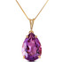 A classic solitaire necklace makes the perfect gift for a woman with classic style. The beautiful vivid birthstone of February is the focus of this 14k solid gold necklace with natural amethyst, which features one elegant pear cut stone hanging from an 18 inch box chain made of high quality yellow, white, or rose gold.

The cut and color of this stone are superb, showing off the beautiful color and facets of the stone, which weighs an amazing five carats for lots of sparkle. This look is a classic that will go with all of the trendiest clothing, as well as traditional styles.