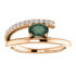 Chatham® Created Alexandrite & 1/8 CTW Diamond Bypass Ring In 14K Rose Gold