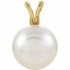 Our highest-quality Akoya cultured freeform pearl in 14k yellow gold. Polished to a brilliant shine.