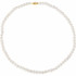 Our classic pearl strand features nearly 5.0-5.5mm round freshwater cultured pearls strung on a hand-knotted silk cord. This 18" strand is secured with a 14k yellow gold safety clasp. JA Diamonds gemologists ensure that our pearls meet the highest quality expectations, ensuring you the best value.