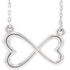 Elevate your style with this elegant infinity-inspired heart necklace made of premium quality sterling silver.