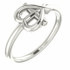 This beautiful youth ring features a sterling silver cross with a heart design.