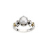 Crafted in sterling silver & 14k yellow gold, this ring features an 8-9mm round freshwater cultured pearl.