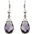 Add color to your jewelry collection with these 14k white gold drop earrings! Each earring features a 12x8mm amethyst gemstone and is polished to a brilliant shine.
