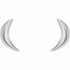 Crescent Moon Earrings In Sterling Silver