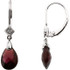 Classic and sophisticated, these Brazilian Garnet earrings are a lovely look any time. Fashioned in 14k white gold, each earring features a 10x7mm Brazilian Garnet gemstone and radiant with .025 ct. tw. diamonds. Polished to a brilliant shine.