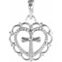 Showcase your faith and love for all things elegant with this stunning youth heart cross pendant.