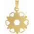 This beautiful, 14K yellow gold Star of David pendant is bordered with a beaded, open-heart design. An open, traditional Six-point star rests in the center. Measures just under 3/4" in length.