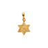 This is a pleasant Star Of David pendant crafted of 14 karat yellow gold. This pendant features a Star of David type. This is polished to a mirror finish metal.