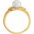 Celebrate their June birthday with this delightful cultured pearl and diamond ring.