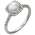 Celebrate their June birthday with this delightful cultured pearl and diamond ring.