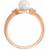 Celebrate their June birthday with this delightful cultured pearl and diamond ring.