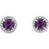 Mesmerizing with magical color, this pair of lab-grown alexandrite and diamond earrings make a stylish statement.