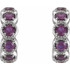 Mesmerizing with magical color, this pair of lab-grown alexandrite earrings make a stylish statement.