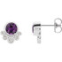 Mesmerizing with magical color, this pair of lab-grown alexandrite and diamond earrings make a stylish statement.