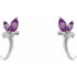 Mesmerizing with magical color, this pair of lab-grown alexandrite earrings make a stylish statement.