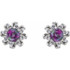 Mesmerizing with magical color, this pair of lab-grown alexandrite and diamond earrings make a stylish statement.
