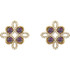 The perfect gift for her June birthday, these alexandrite earrings offer eye-catching style