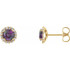 The perfect gift for her June birthday, these alexandrite earrings offer eye-catching style
