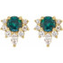 The perfect gift for her June birthday, these alexandrite earrings offer eye-catching style.