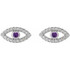 Add a splash of delightful color to your lobes with these platinum earrings adorned with sparking amethyst stones